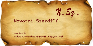 Novotni Szeráf névjegykártya